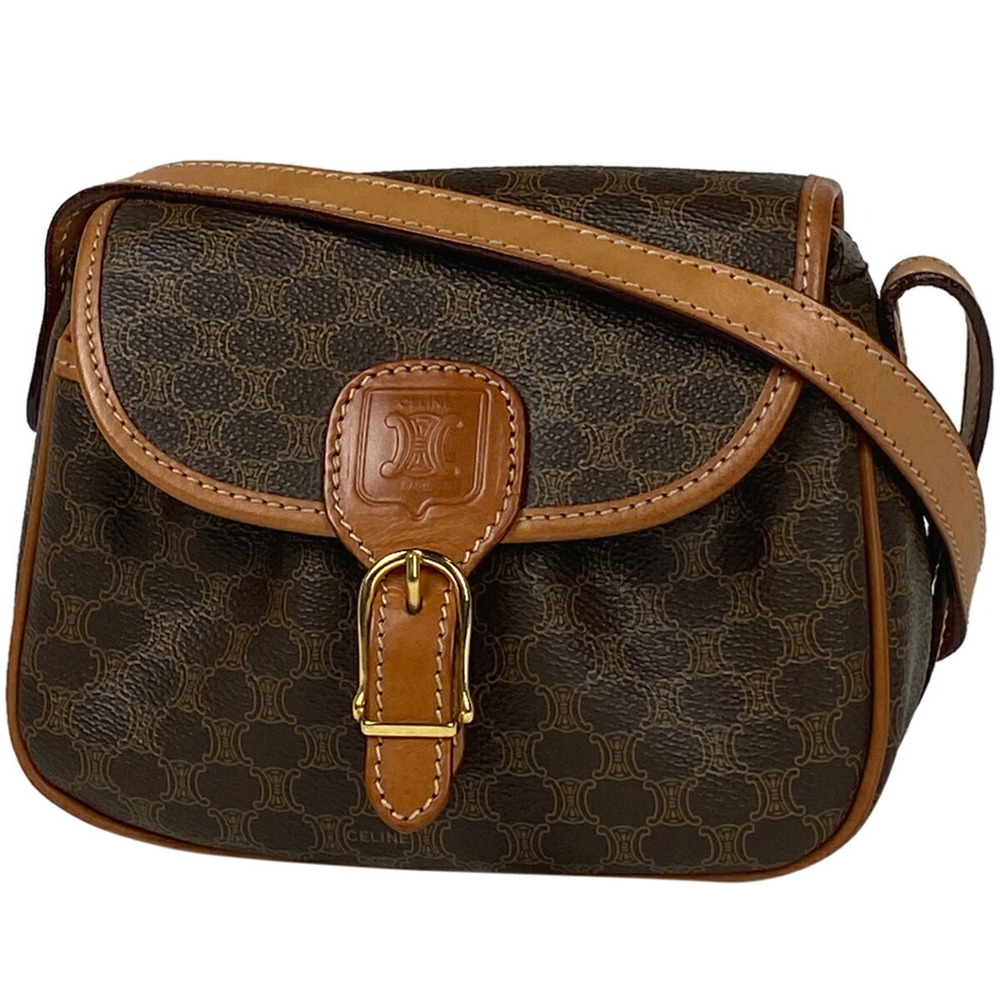 Celine Macadam shoulder bag all over cross Body Bum Crossbody Belt brown